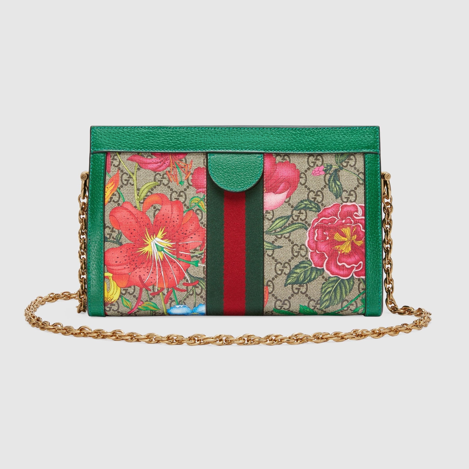 Gucci Monogram Chain Leather Crossbody