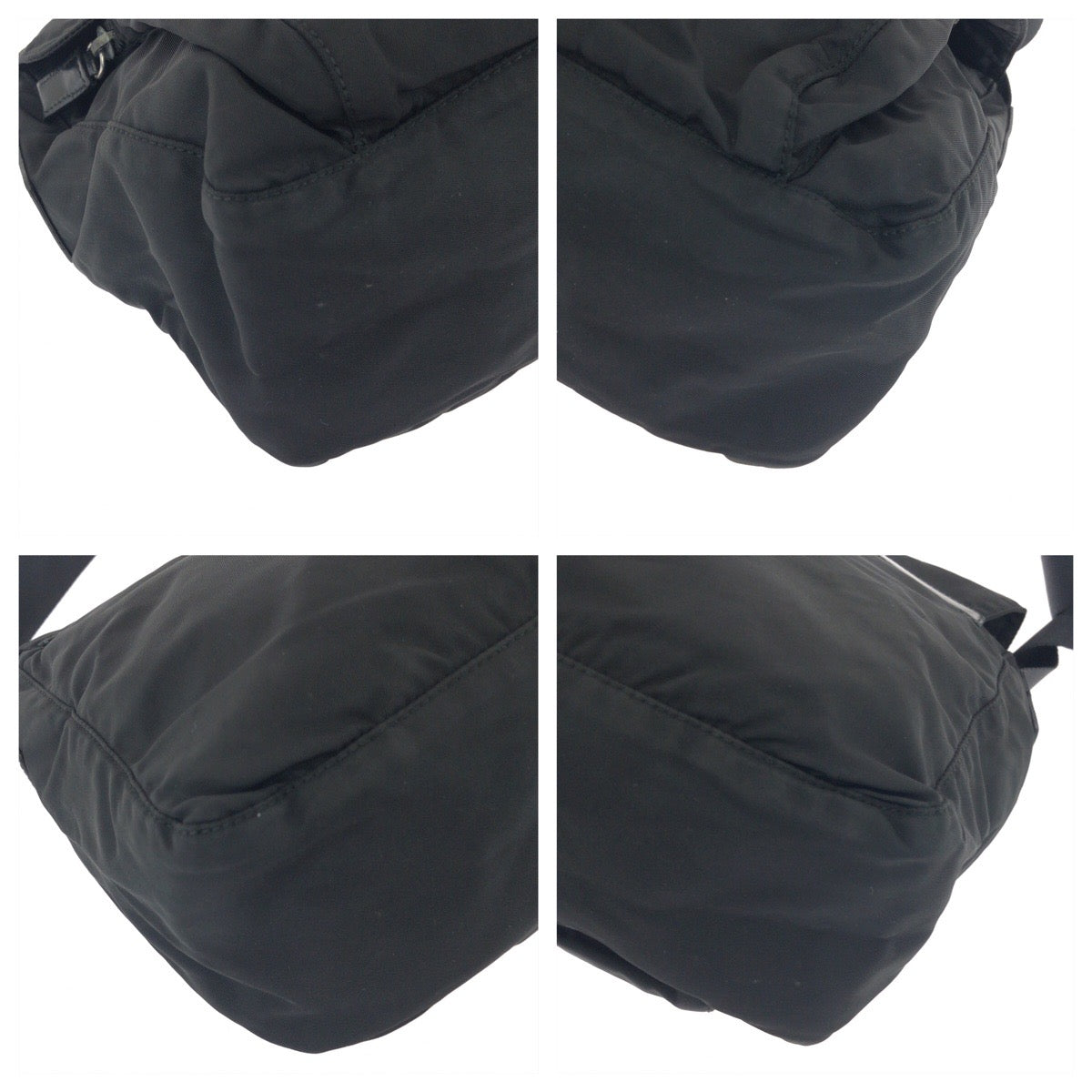 PRADA Shoulder Bag Nylon black Shoulder Bag pochette Test Triangle With logo mens