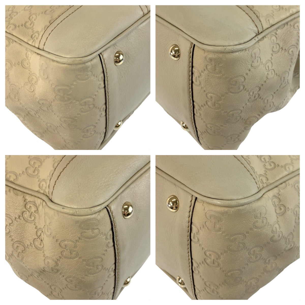 GUCCI Tote Bag 177052 leather beige Tote Bag Shoulder Bag Guccishima Princey Women