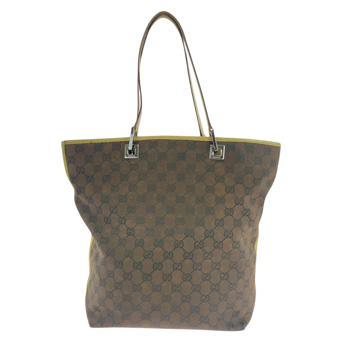 GUCCI Tote Bag 31243 GG canvas, leather Brown Multicolor SilverMetal Tote Bag Shoulder Bag Women