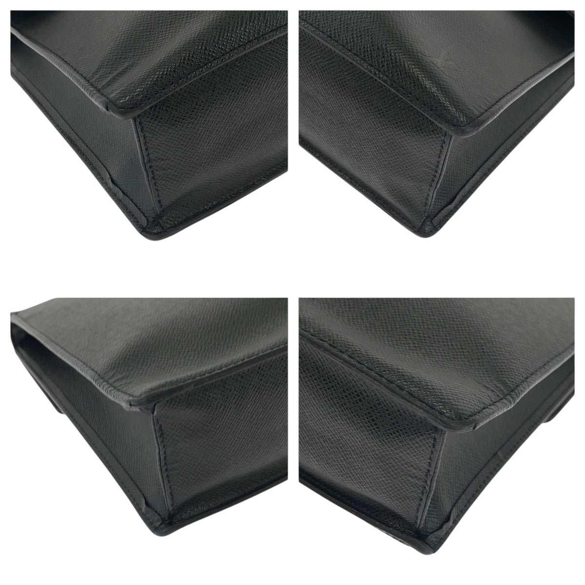 LOUIS VUITTON Business bag Taiga Ardoise Black SilverMetal Business bag handbag Taiga Angara mens
