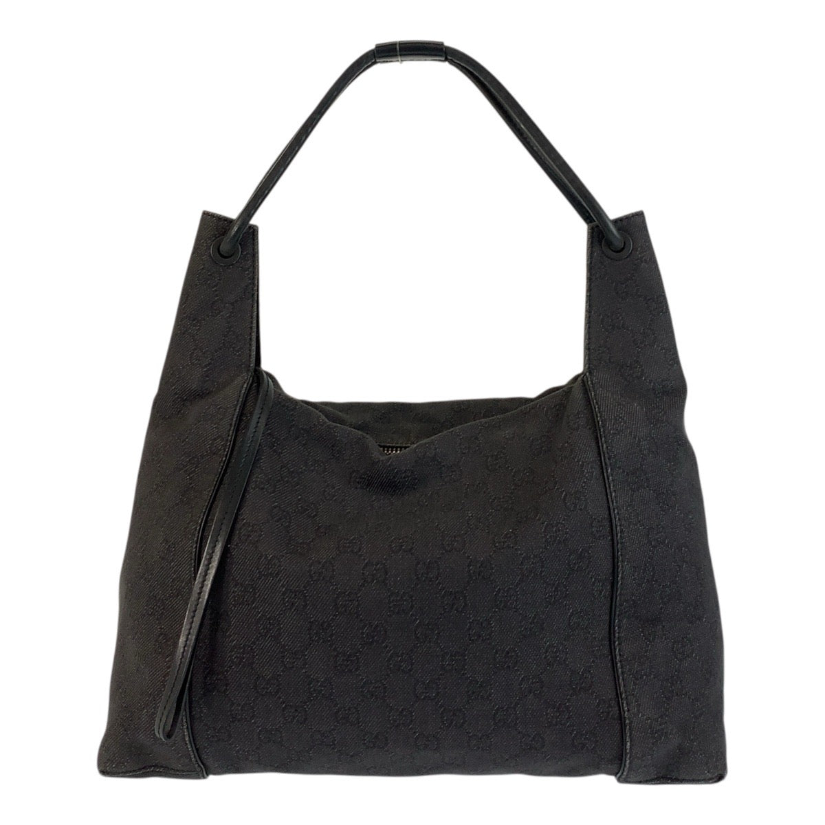 GUCCI Shoulder Bag 101292 GG canvas, leather black Women