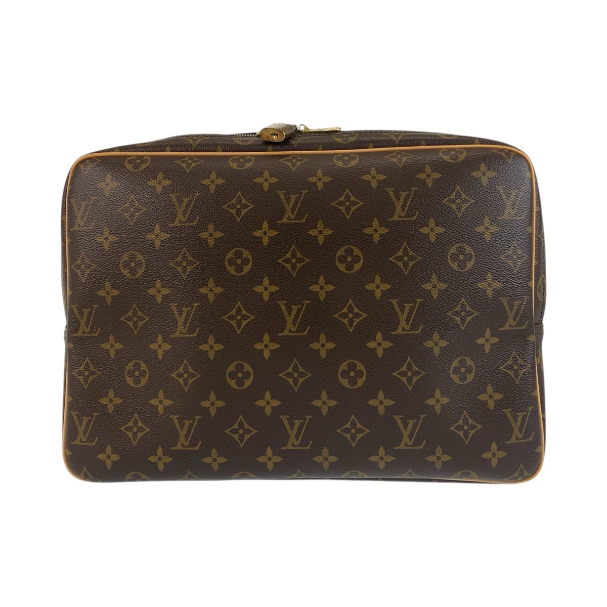 LOUIS VUITTON Shoulder Bag PVC Brown Gold Metal Monogram Reporter GM