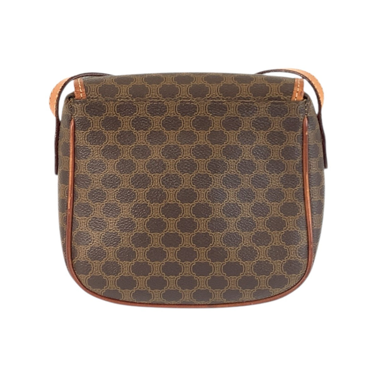 CELINE Shoulder Bag MO7 PVC Brown Gold Metal Macadam