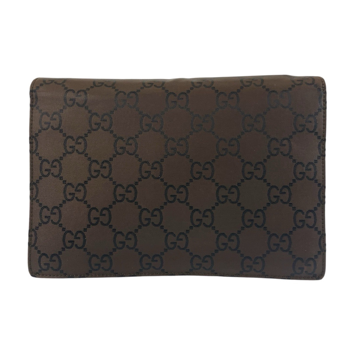 GUCCI Clutch bag 018 1600 Nylon Brown Silver Metal Clutch bag business bag GG pattern mens