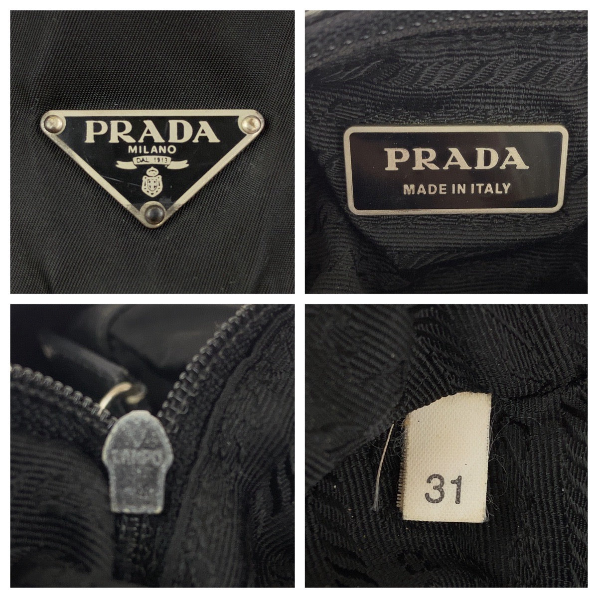 PRADA Shoulder Bag Nylon, Leather Black SilverMetal Shoulder Bag pochette Test Triangle With logo Women - Style 2