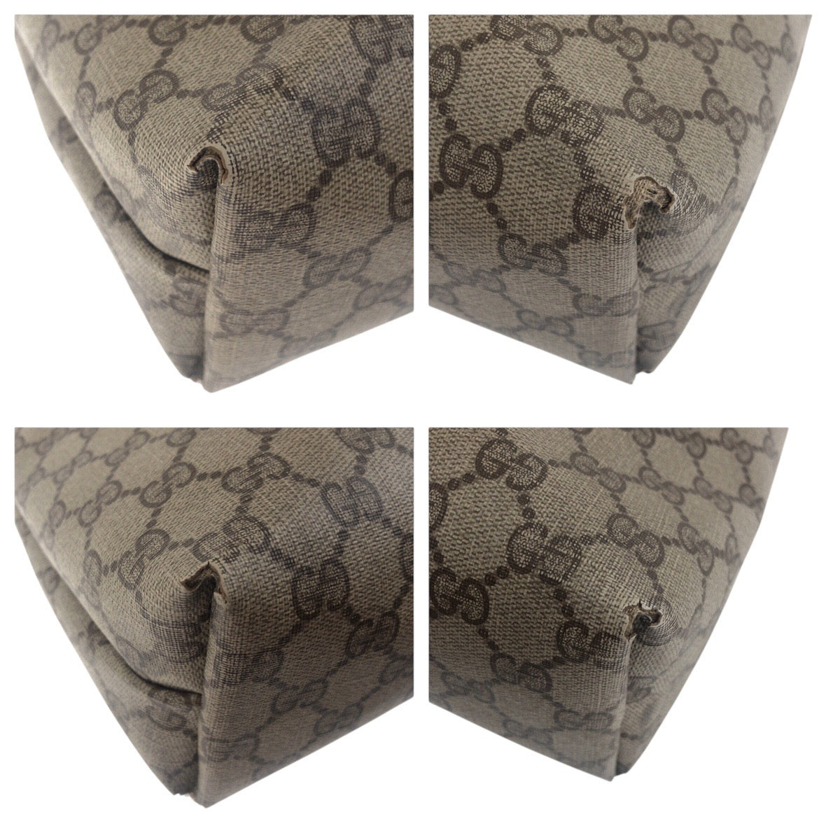GUCCI Tote Bag 50205 GG Supreme Canvas Beige brown Tote Bag Shoulder Bag Old Gucci Shelly Line Women