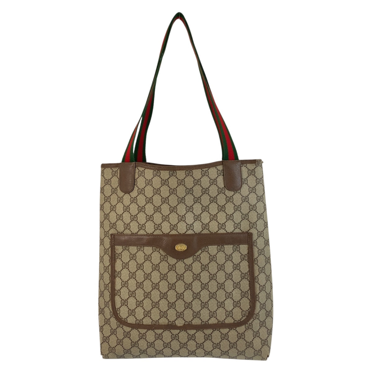 GUCCI Tote Bag 39 02 003 GG Supreme canvas, leather Beige Brown Gold Metal Tote Bag Shoulder Bag Sherry Line Old Gucci Women