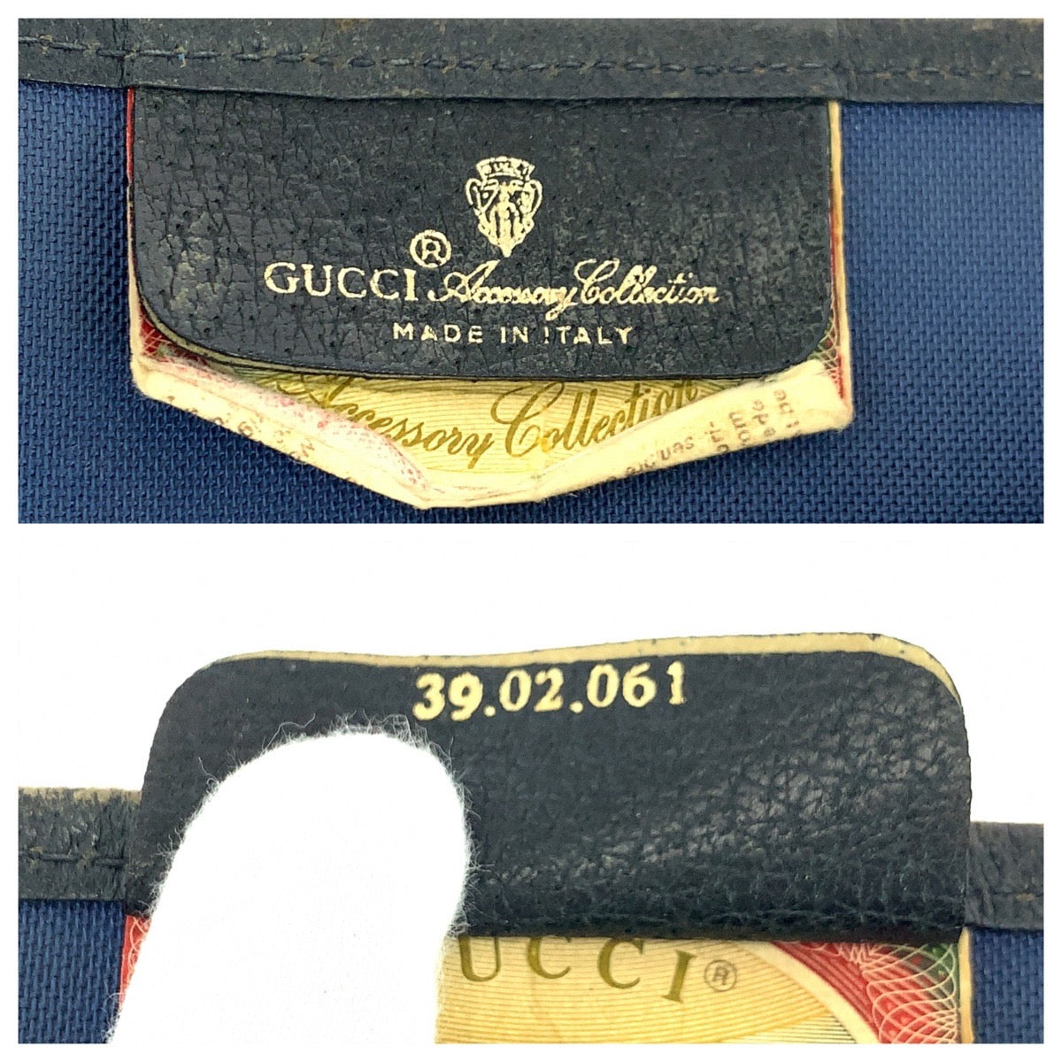 GUCCI Tote Bag 39 02 061 GG Supreme Canvas Gray navy Tote Bag Shoulder Bag Old Gucci Women