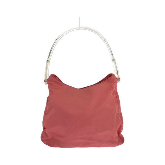 PRADA Shoulder Bag Nylon Pink clear Shoulder Bag Shoulder Bag Test Triangle With logo Women