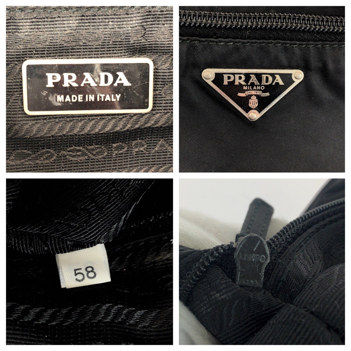 PRADA Shoulder Bag BT0167 Nylon Black SilverMetal Shoulder Bag pochette Test Triangle With logo mens