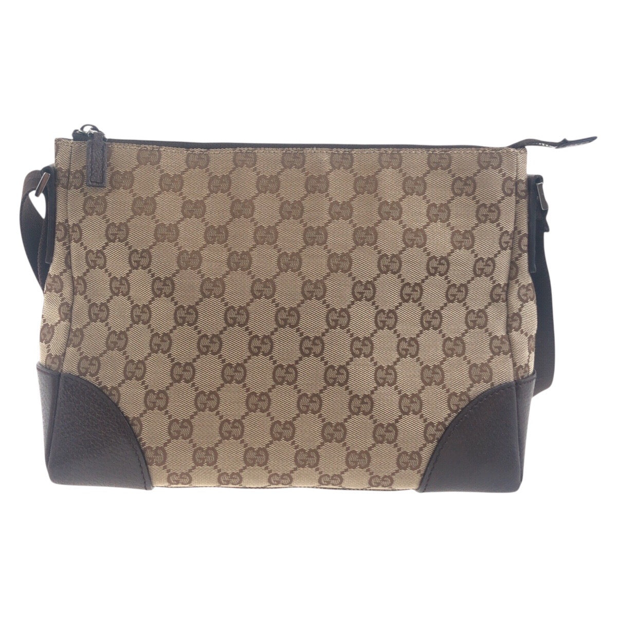 GUCCI Shoulder Bag 114273 GG canvas, leather Beige Brown SilverMetal Shoulder Bag Messenger bag Women