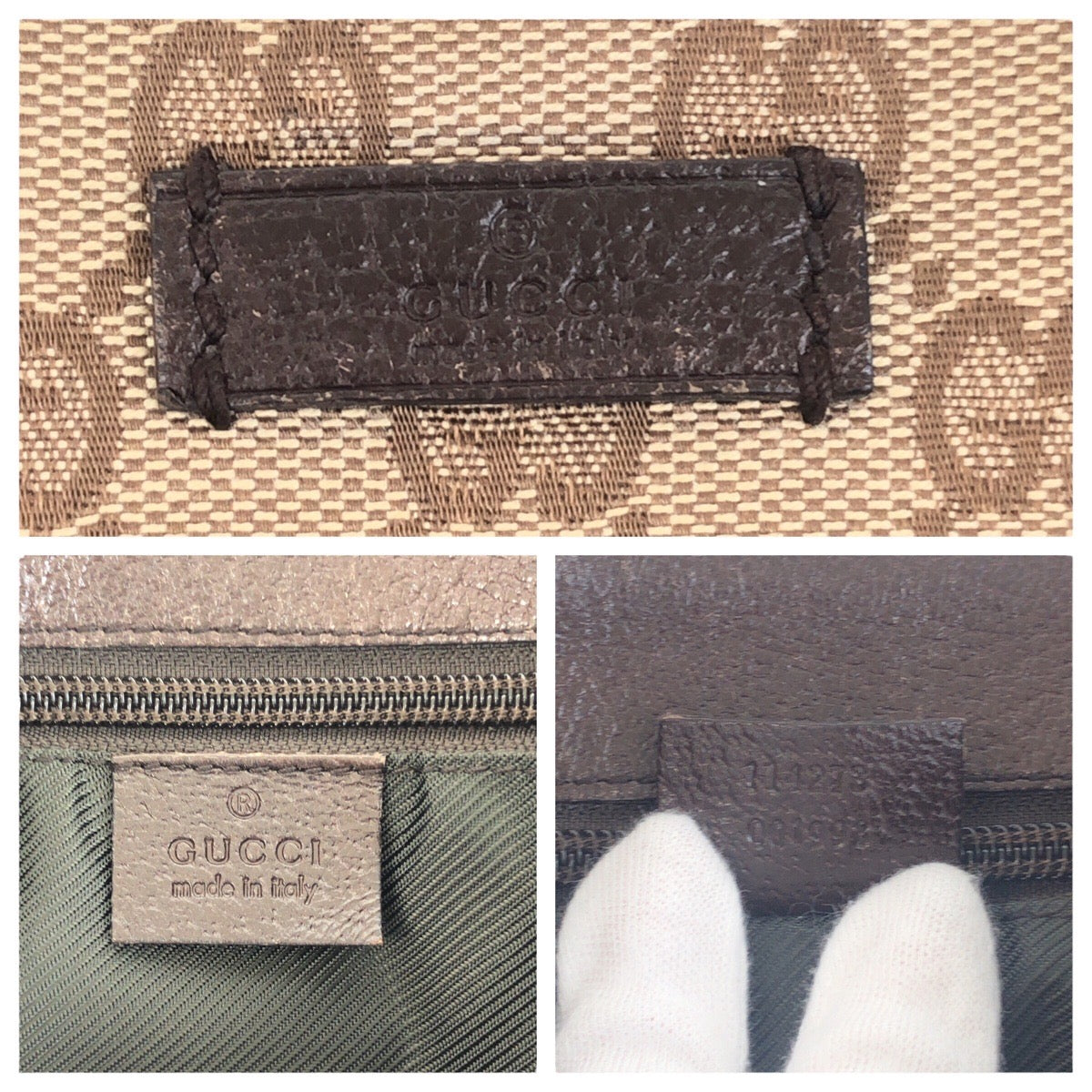 Gucci GG Canvas Leather Shoulder Bag