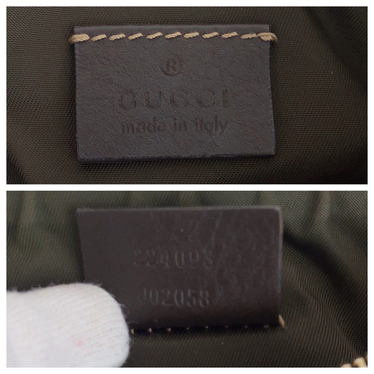 GUCCI Handbag 224098 GG canvas Beige Gold Metal Sherry line