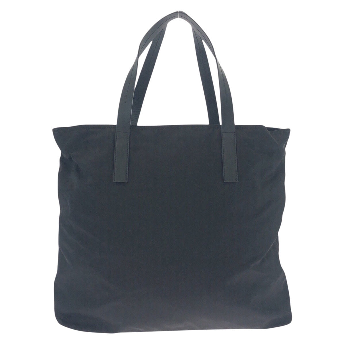 PRADA Tote Bag Nylon Black SilverMetal Test Triangle With logo - Style 13