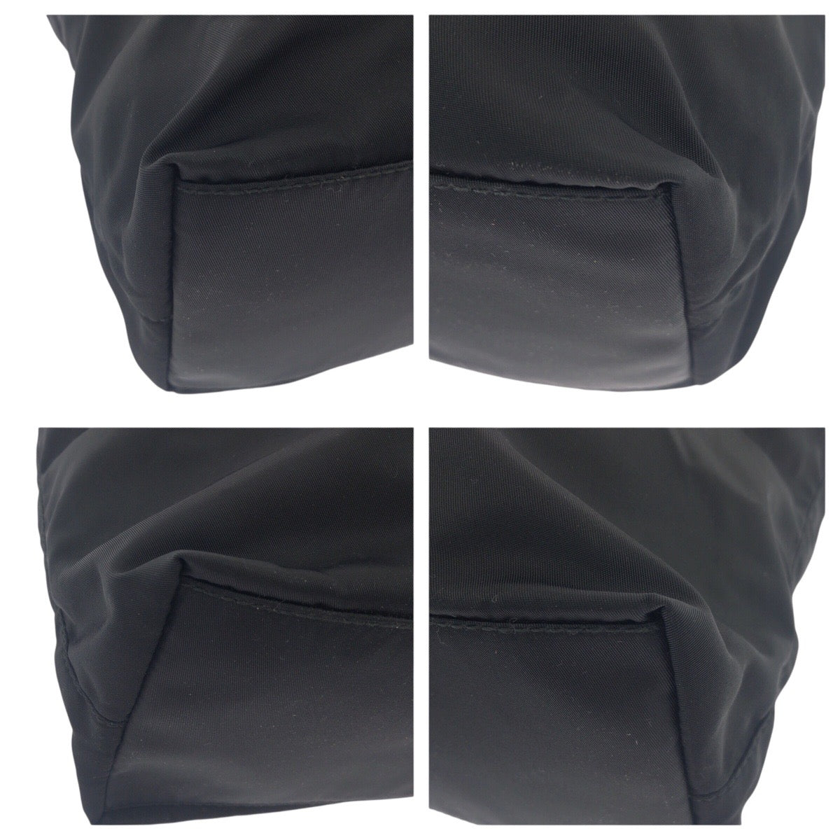 PRADA Tote Bag Nylon Black SilverMetal Test Triangle With logo - Style 13