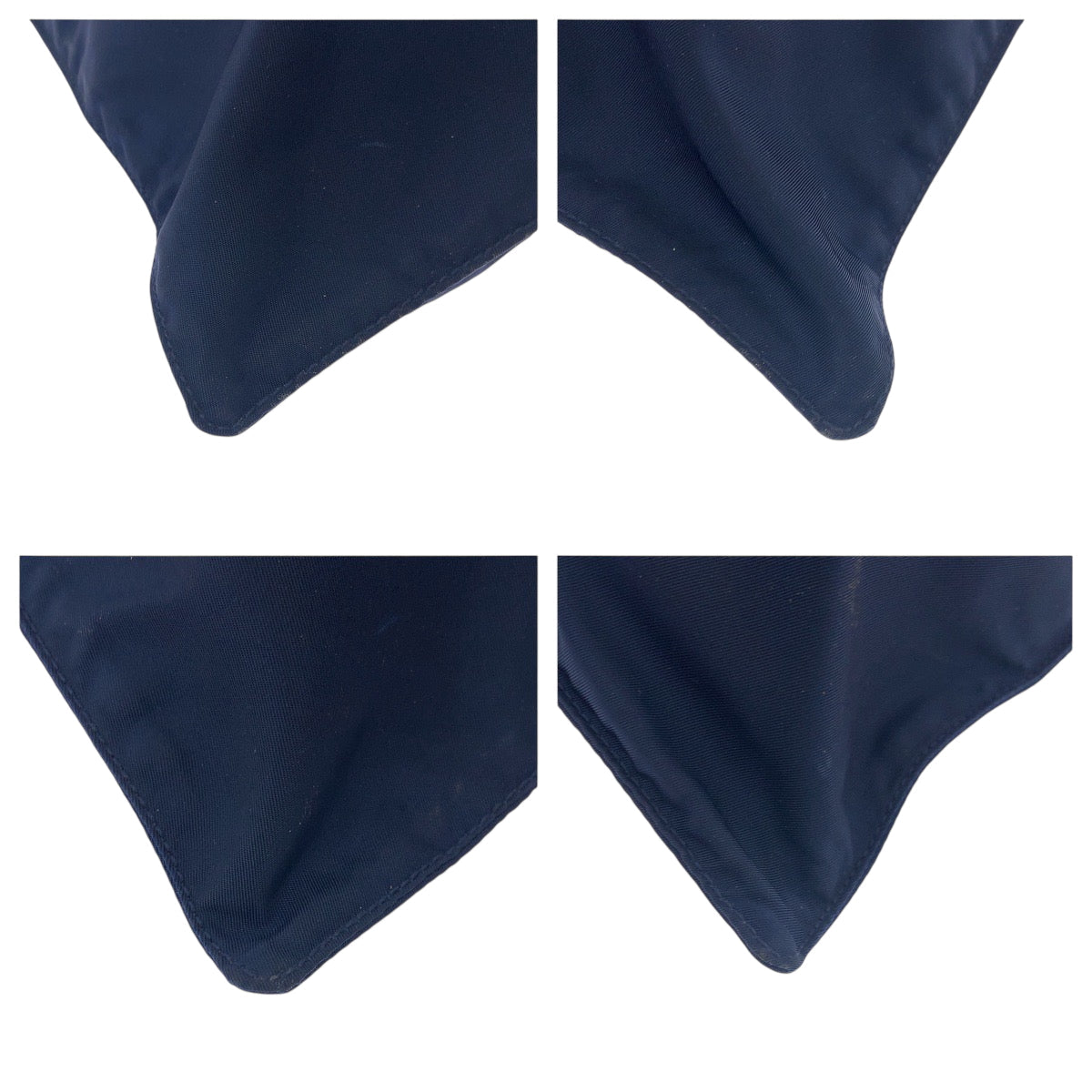 PRADA Tote Bag 31 Nylon Navy SilverMetal Tote Bag Shoulder Bag Test Triangle With logo Women