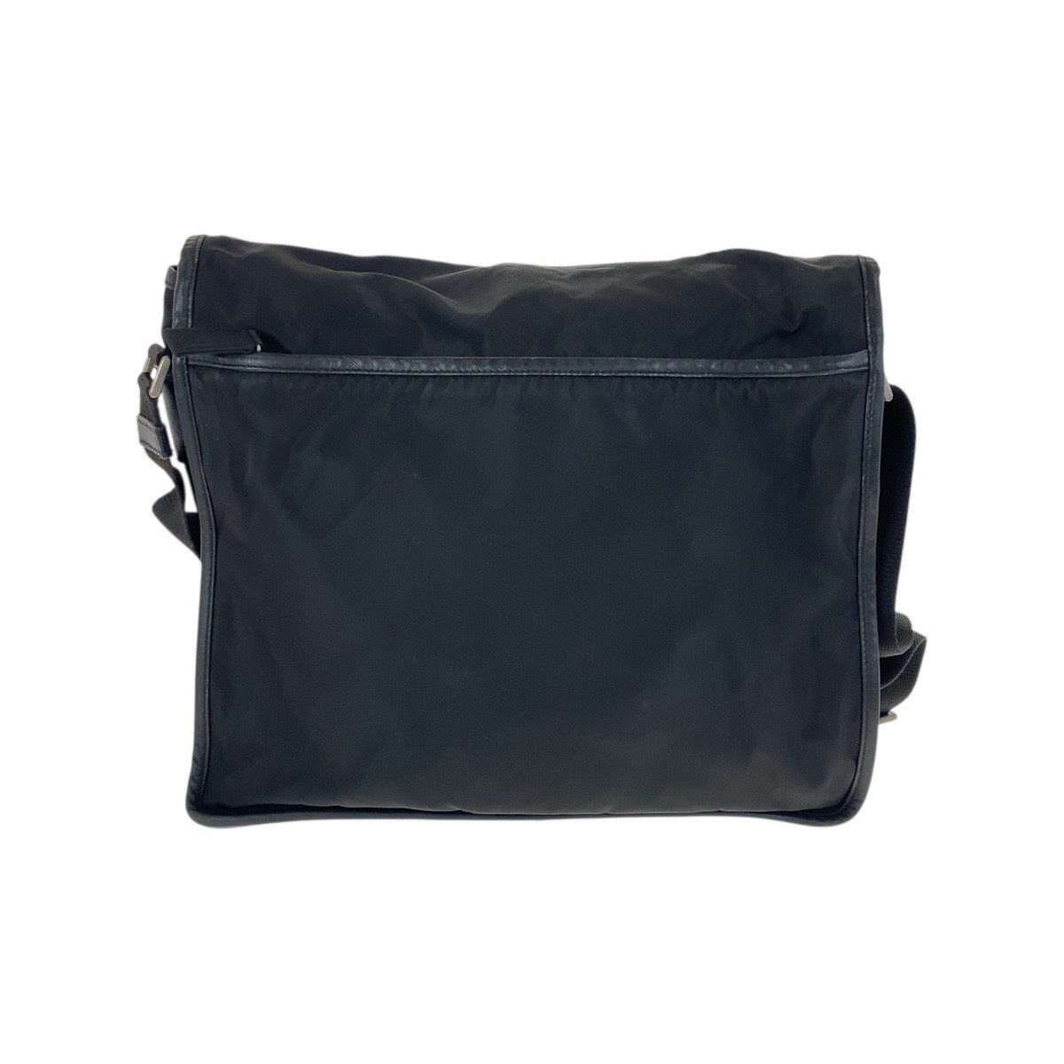 PRADA Shoulder Bag Nylon Black SilverMetal Test Triangle With logo - Style 11