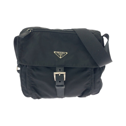 PRADA Shoulder Bag BT8994 Nylon Black SilverMetal Shoulder Bag pochette Test Triangle With logo mens