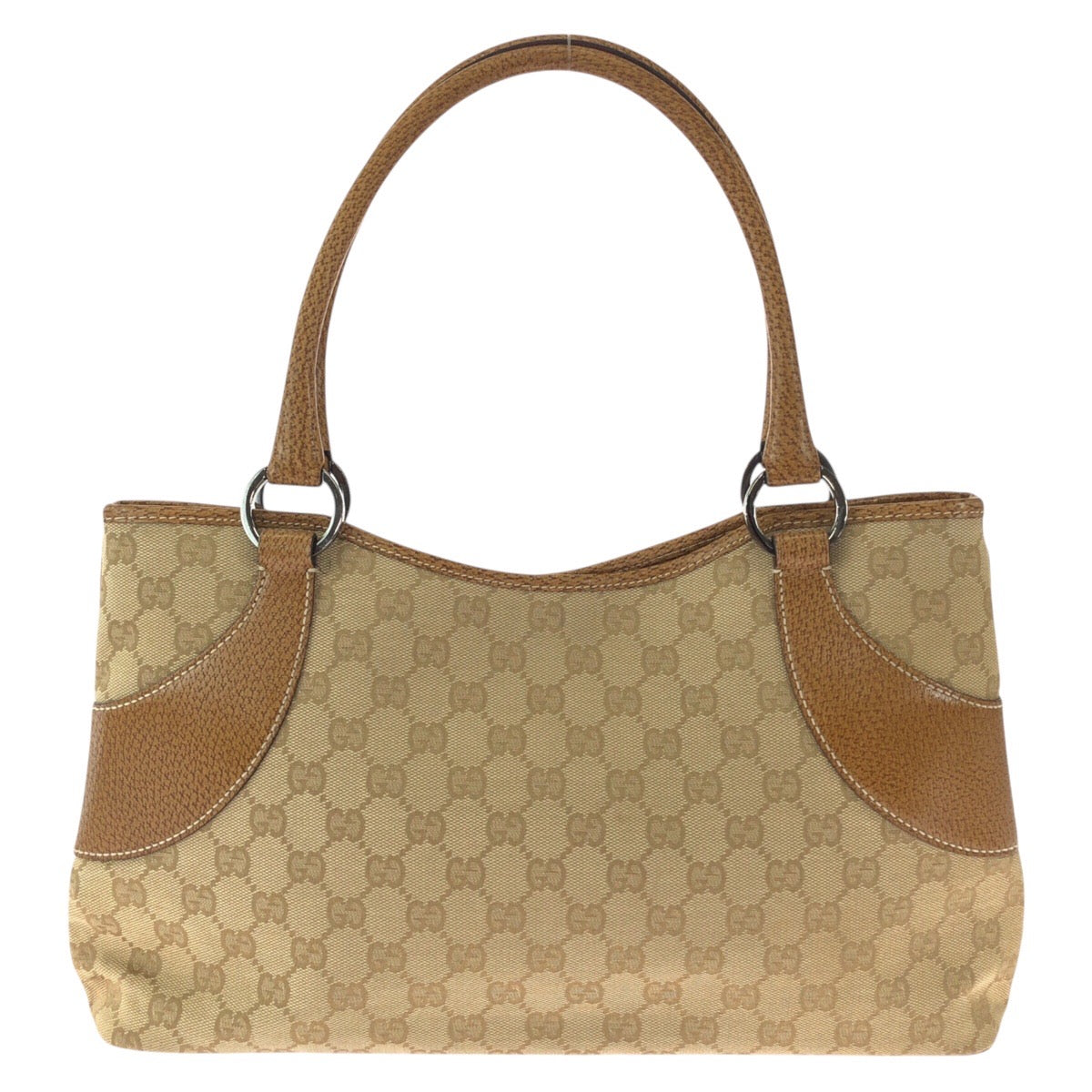 GUCCI Tote Bag 113015 GG Supreme canvas, leather Brown beige Tote Bag Shoulder Bag Women