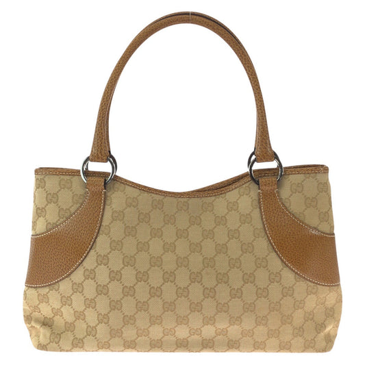 GUCCI Tote Bag 113015 GG Supreme canvas, leather Brown beige Tote Bag Shoulder Bag Women