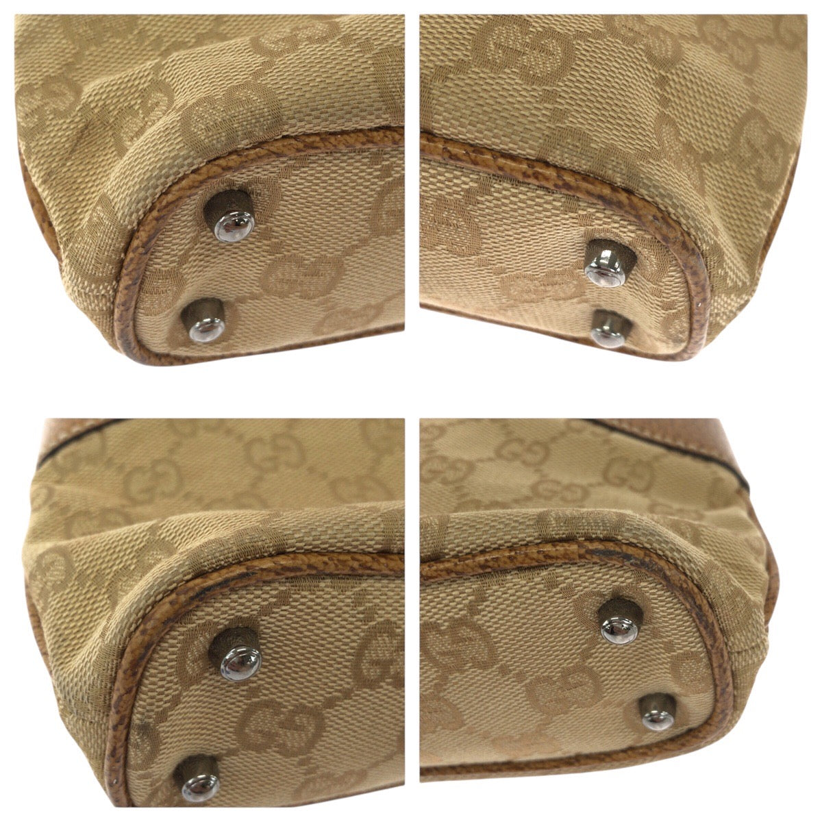 GUCCI Tote Bag 113015 GG Supreme canvas, leather Brown beige Tote Bag Shoulder Bag Women