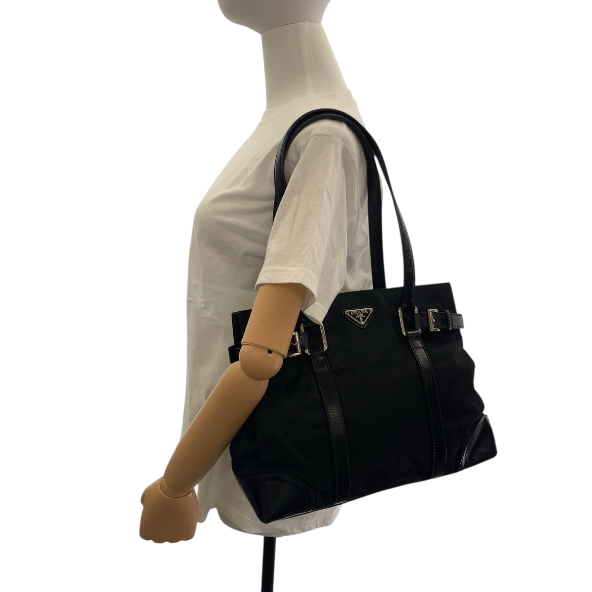 PRADA Tote Bag BR3118 Nylon black Tote Bag. Test Triangle With logo Women