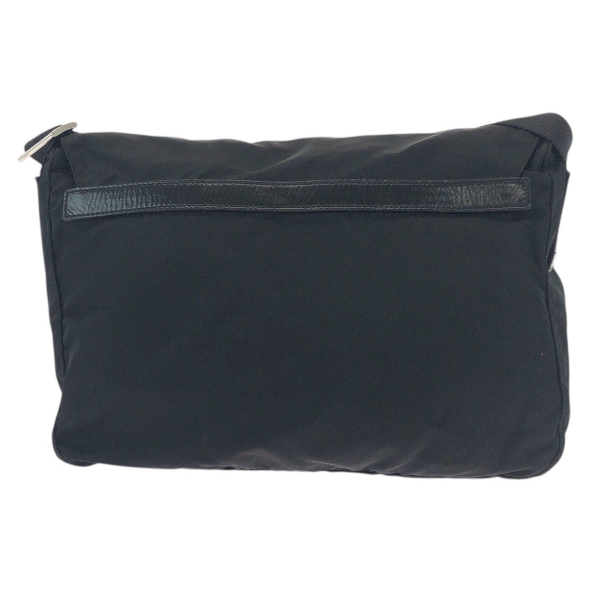 PRADA Shoulder Bag Nylon Black Silver Metal Test Triangle With logo - Style 6