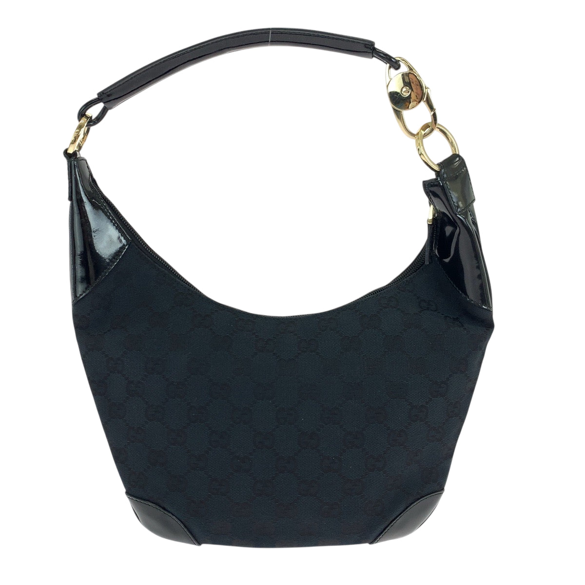GUCCI Shoulder Bag 001 4158 GG canvas, patent leather black Shoulder Bag Shoulder Bag Women