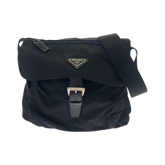 PRADA Shoulder Bag BT8994 Nylon Black SilverMetal Shoulder Bag pochette Test Triangle With logo mens
