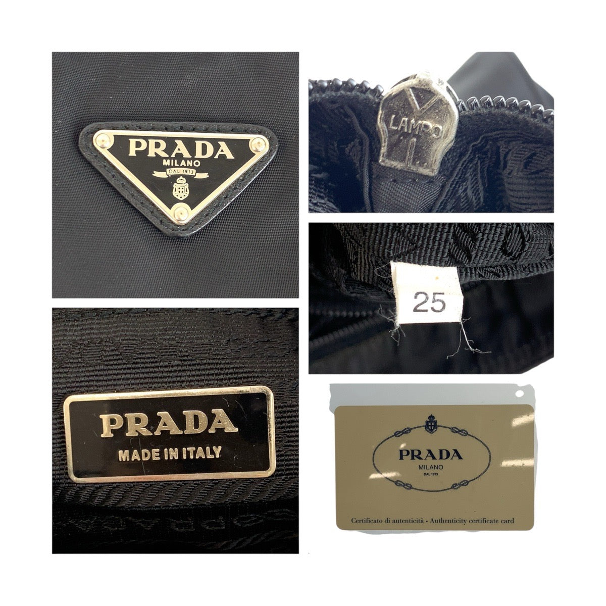 PRADA Shoulder Bag Nylon black Test Triangle With logo - Style 8