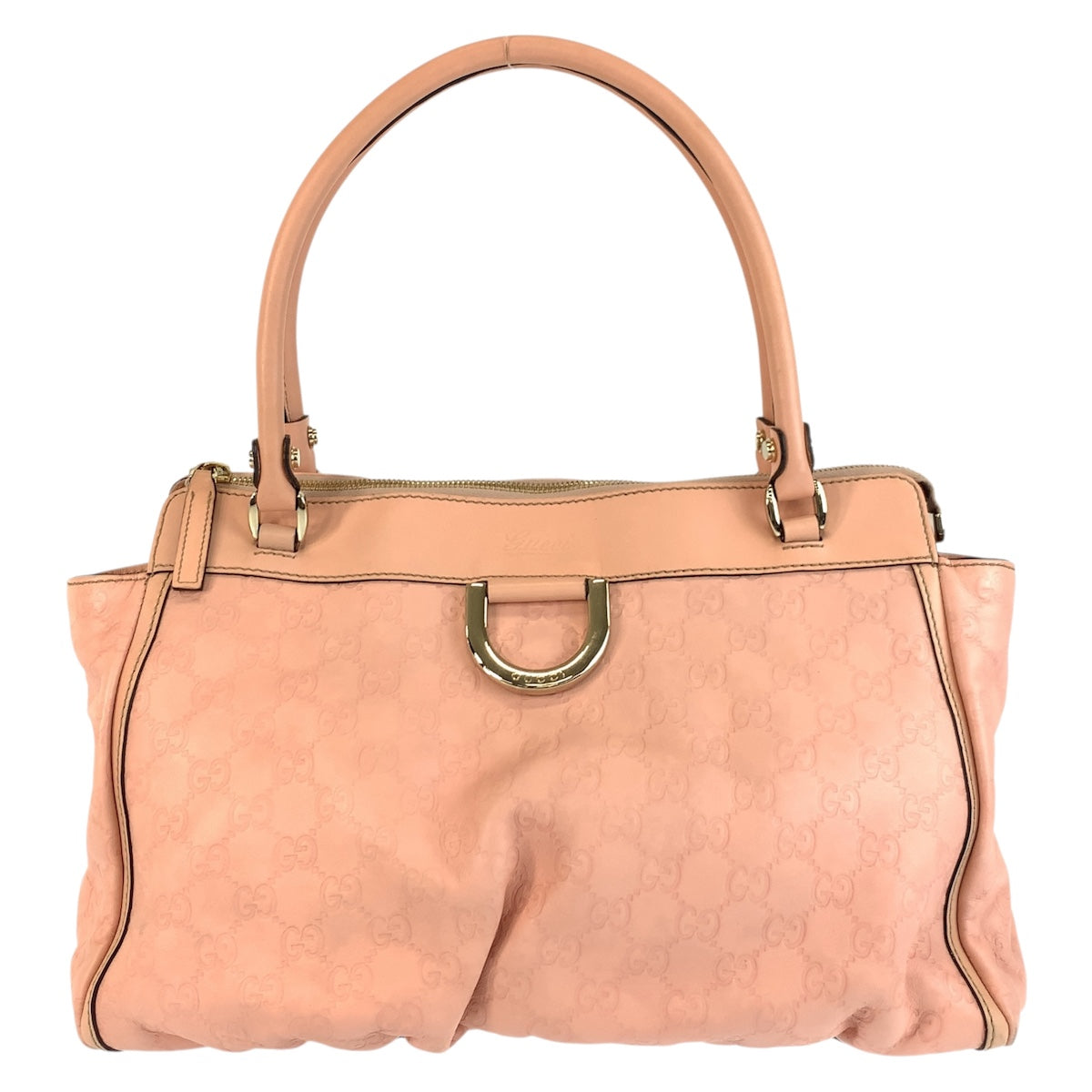 GUCCI Tote Bag 189831 leather Pink Gold Metal Tote Bag Shoulder Bag Abby Guccissima Women