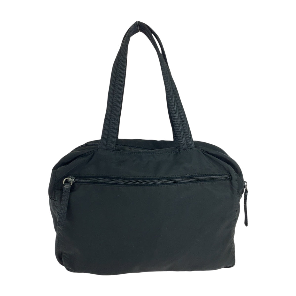 PRADA Handbag Nylon Black SilverMetal Test Triangle With logo - Style 2
