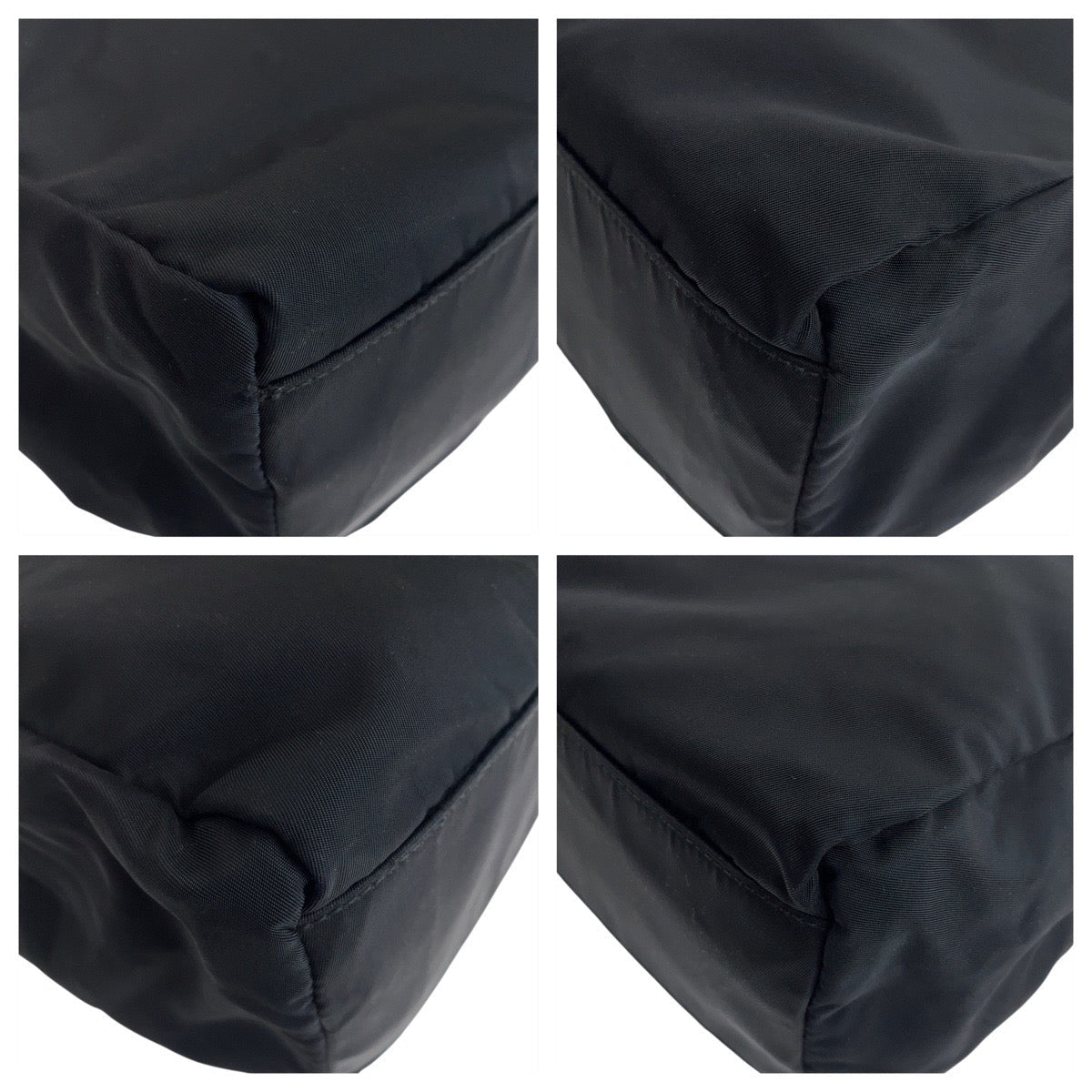 PRADA Tote Bag Nylon Black SilverMetal Test Triangle With logo - Style 9
