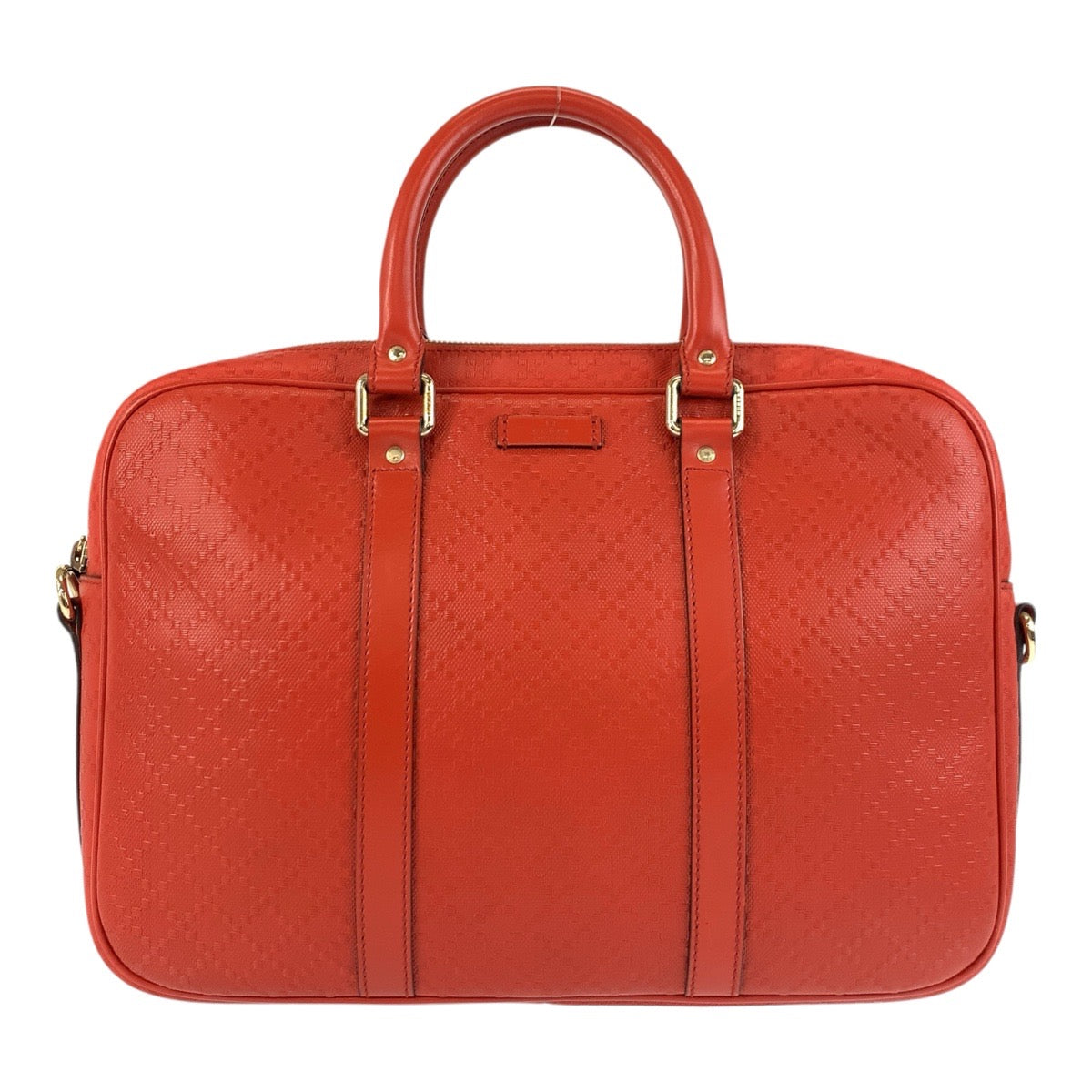 GUCCI Business bag 344357 leather Red Gold Metal Business bag Briefcase Unisex Diamante mens