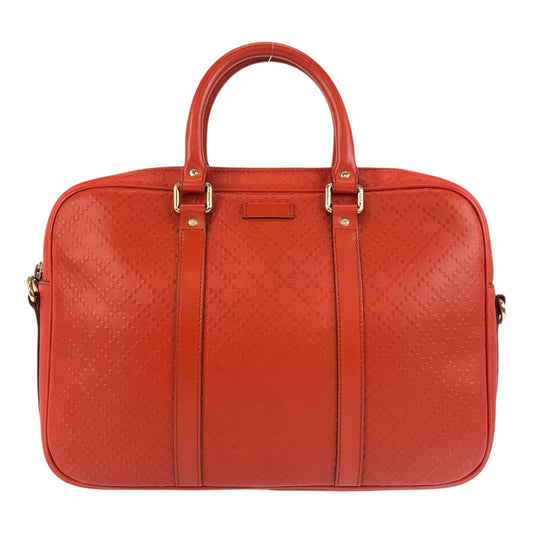 GUCCI Business bag 344357 leather Red Gold Metal Business bag Briefcase Unisex Diamante mens