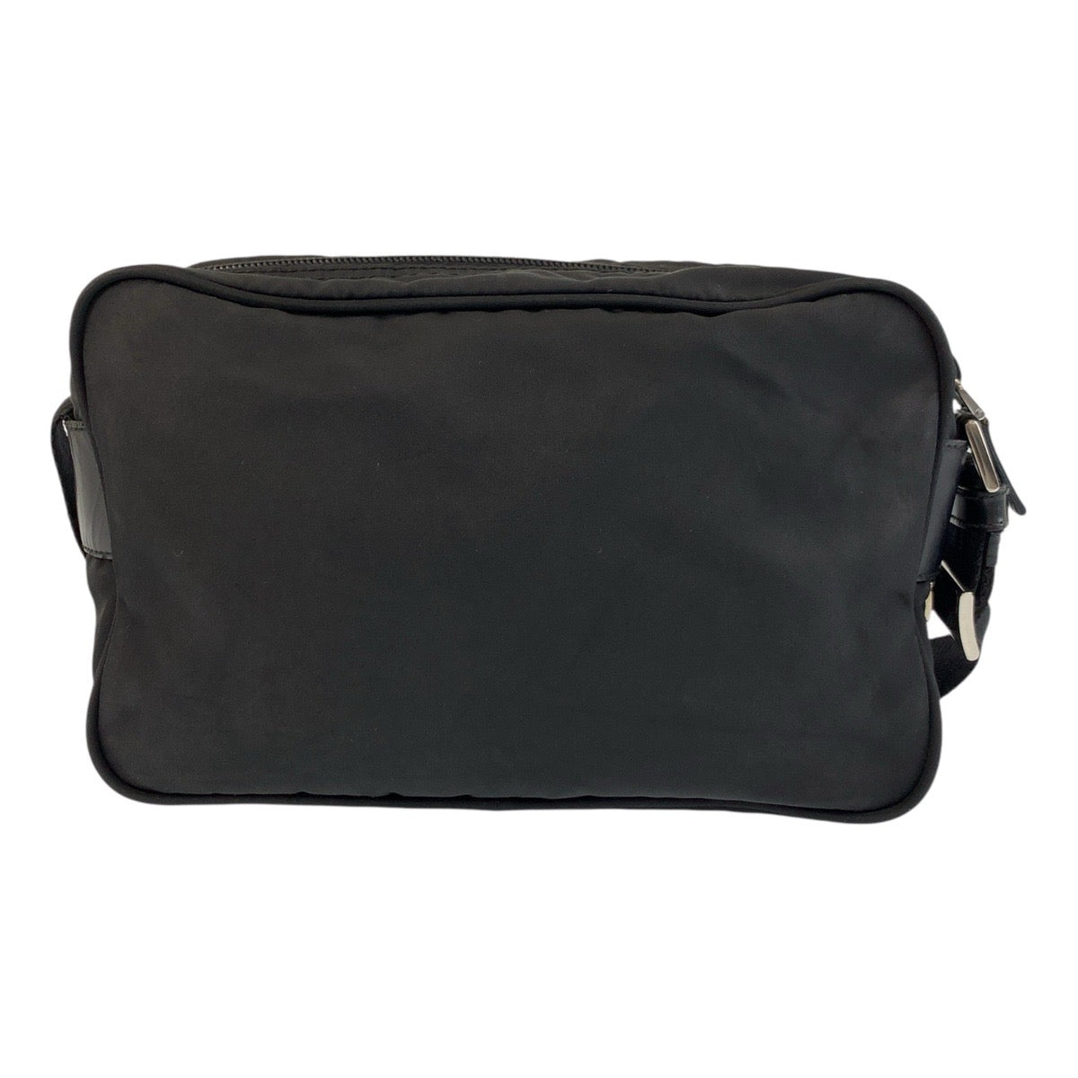 PRADA Shoulder Bag Nylon Black Silver Metal Test Triangle With logo - Style 4