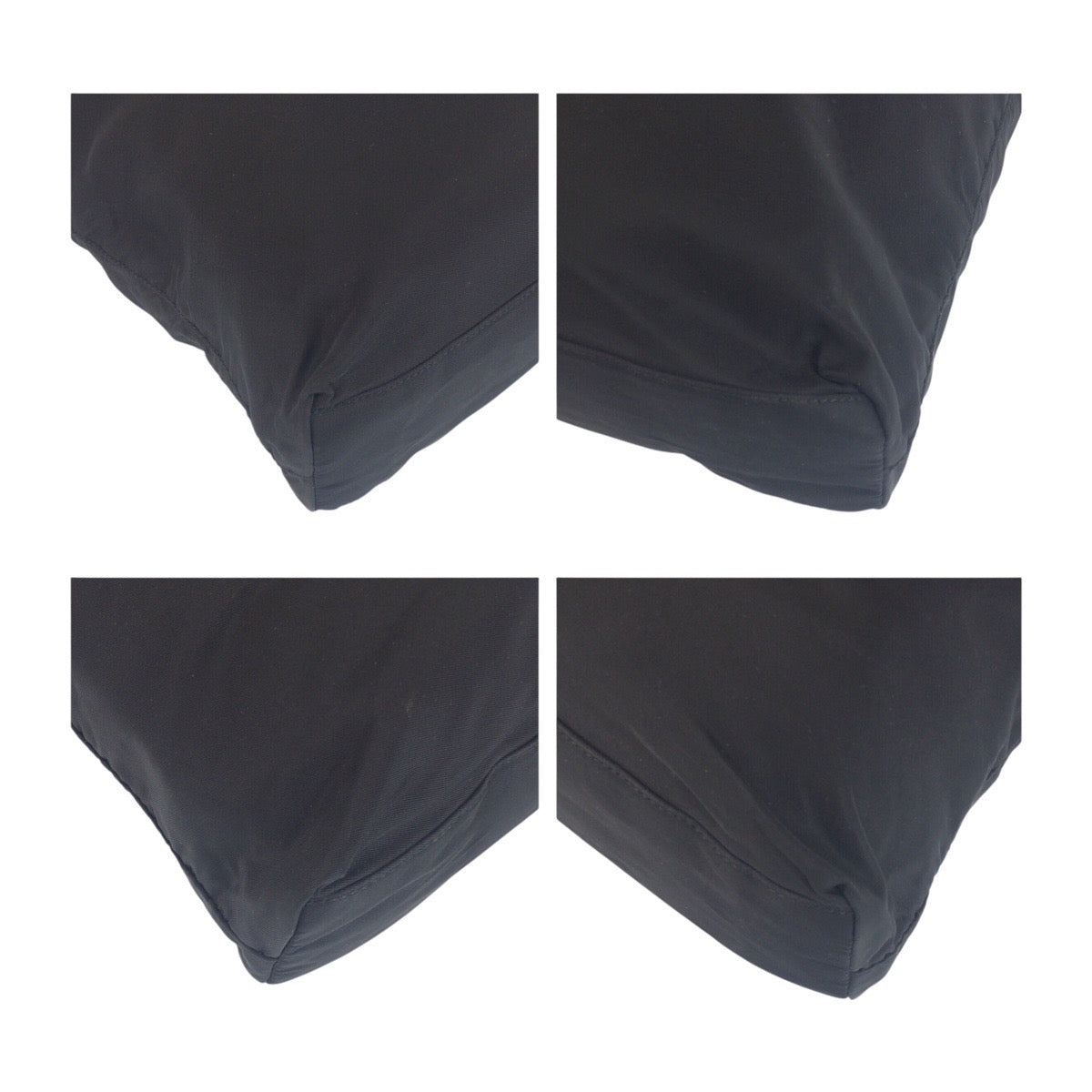 PRADA Tote Bag Nylon Black SilverMetal Test Triangle With logo - Style 11