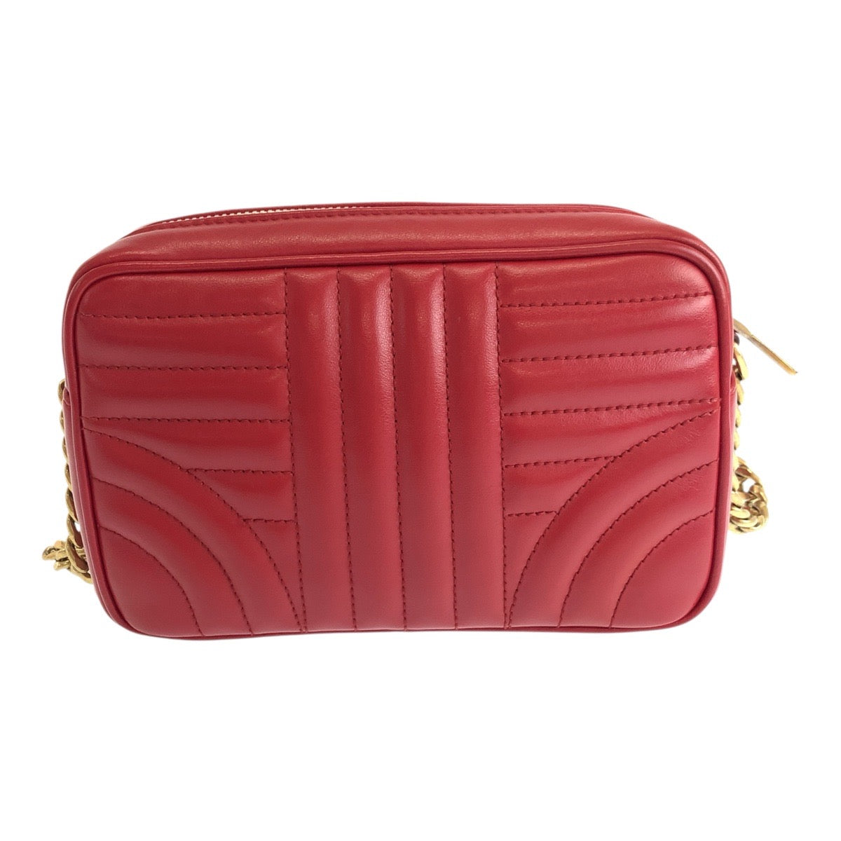 PRADA Shoulder Bag 1BH084 leather Red Gold Metal Diagram logo