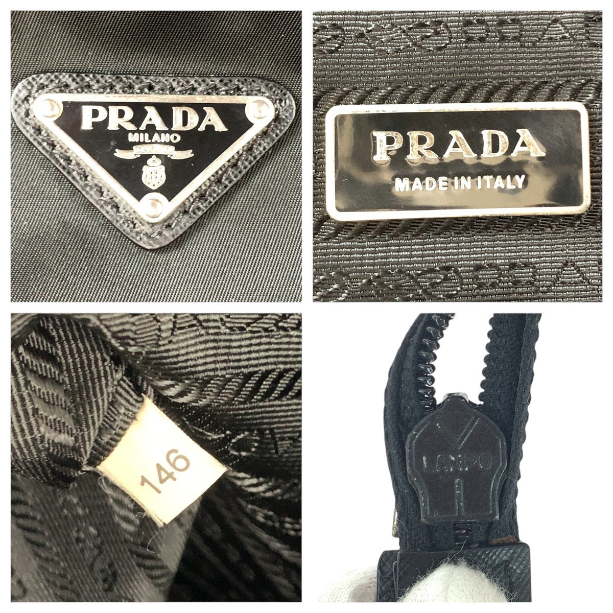 Prada Tessuto Saffiano Nylon Leather 2way Briefcase