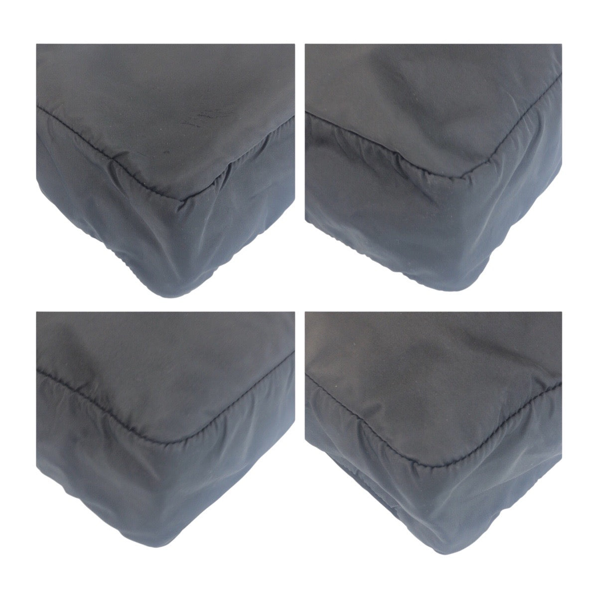 PRADA Tote Bag Nylon Black SilverMetal Test Triangle With logo - Style 6