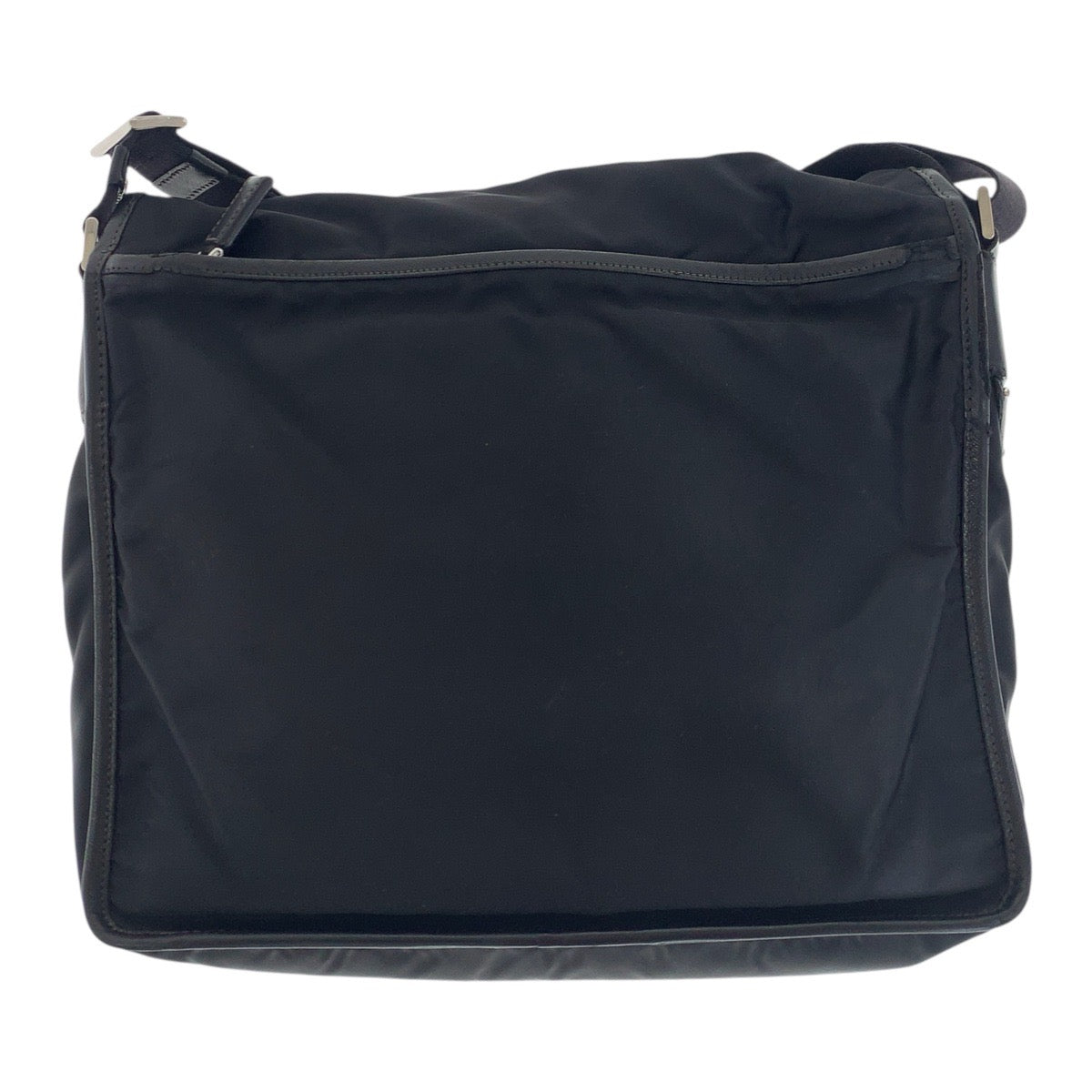 PRADA Shoulder Bag Nylon Black SilverMetal Test Triangle With logo - Style 4