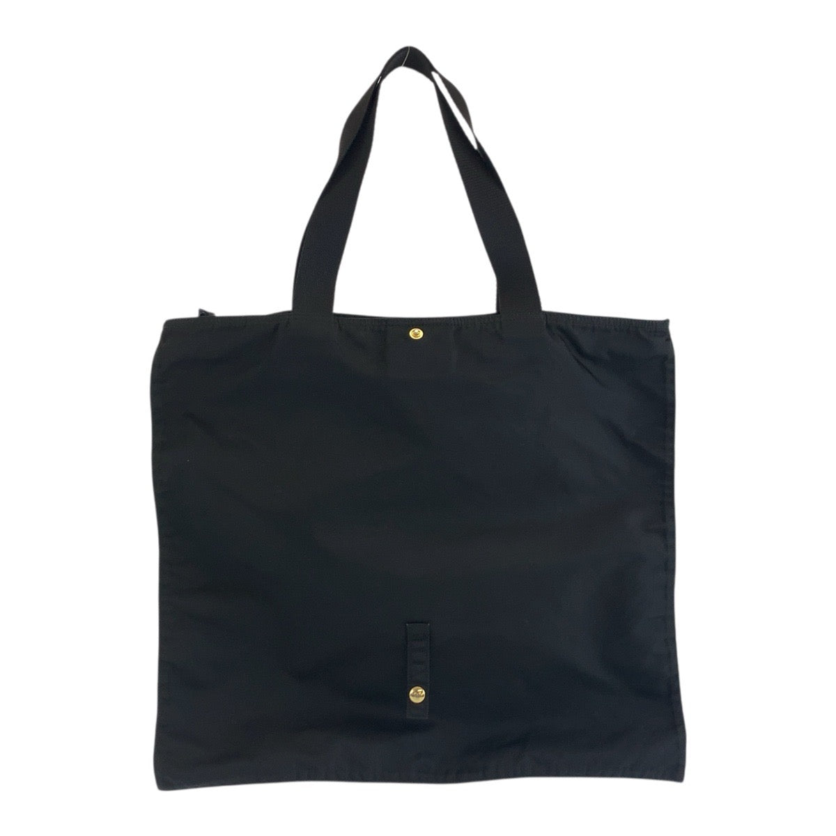 PRADA Tote Bag Nylon Black GoldMetal Test Triangle With logo - Style 2