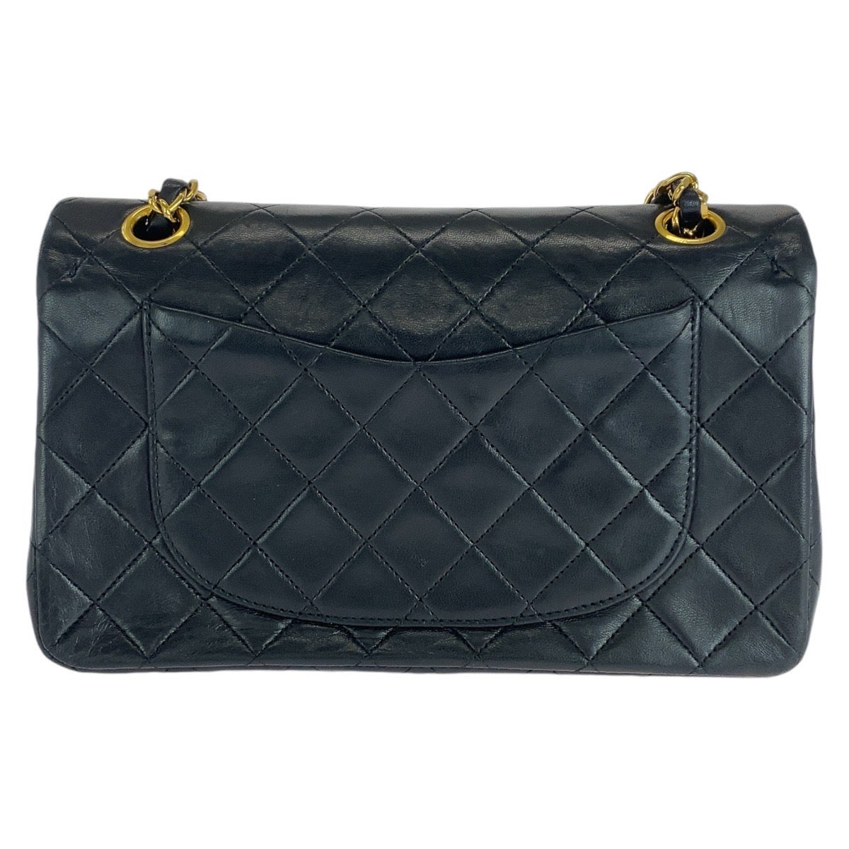 CHANEL Shoulder Bag lambskin Black Gold Metal Matrasse COCO Mark Turnlock