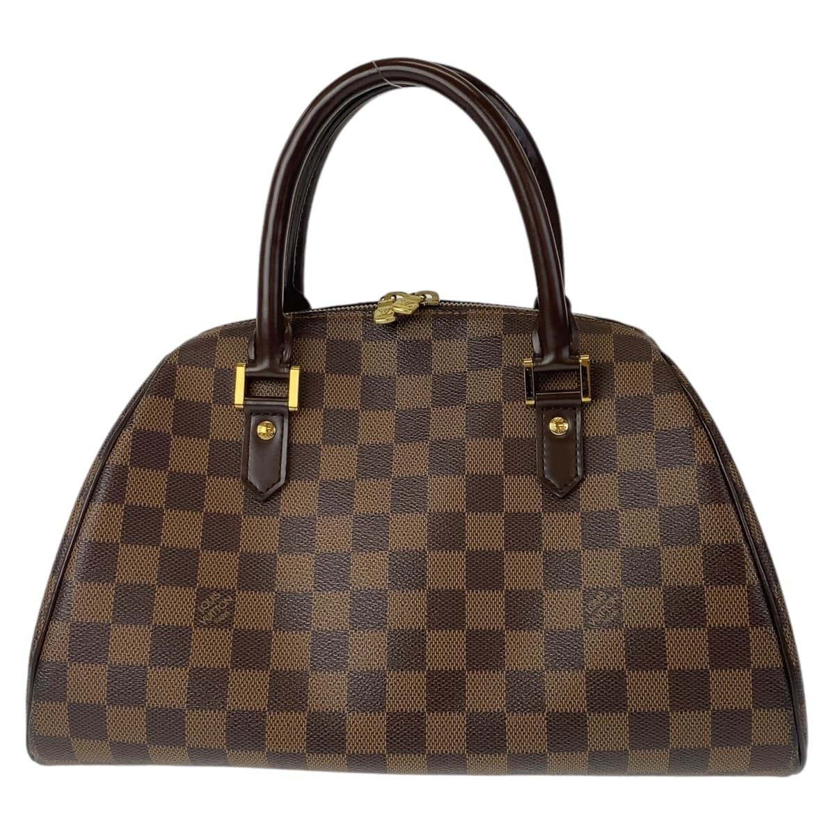 LOUIS VUITTON Handbag PVC Ebene Gold Metal Damier Rivera MM