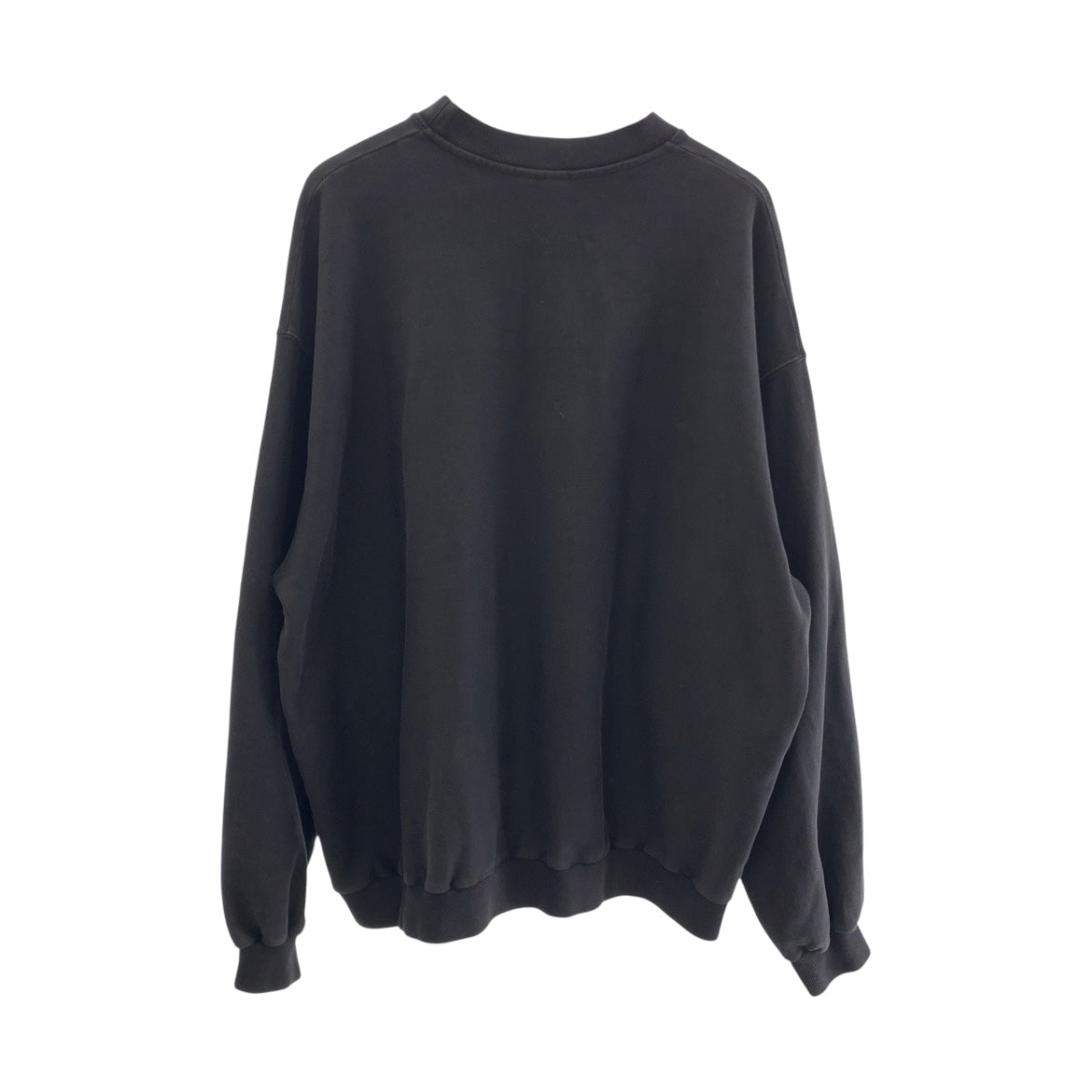 BALENCIAGA sweat 720428 cotton Charcoal gray Oversize logo 2