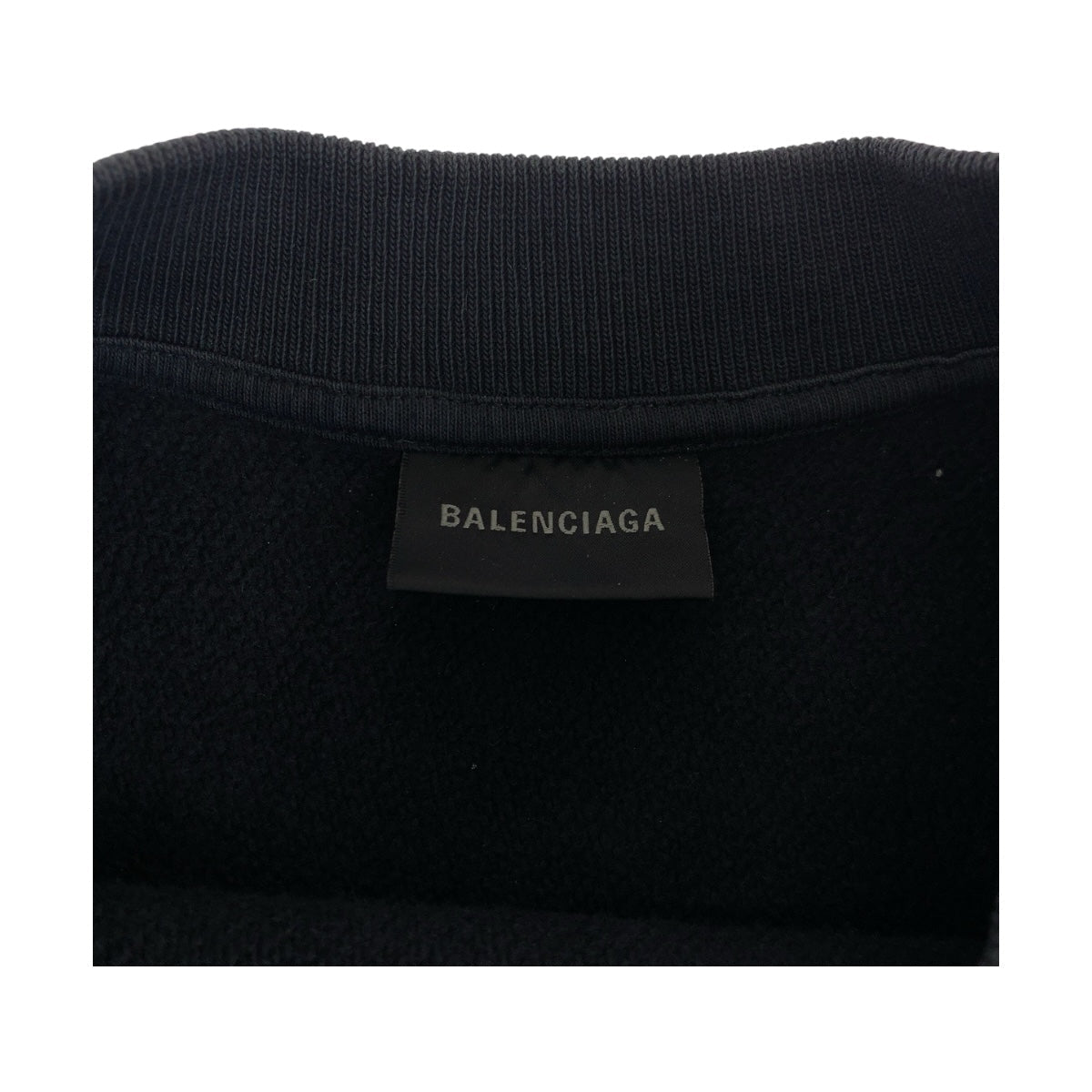 BALENCIAGA sweat 720428 cotton Charcoal gray Oversize logo 2