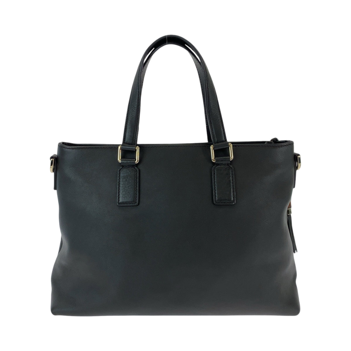 GUCCI Shoulder Bag 365346 leather Black SilverMetal Bamboo Tassel