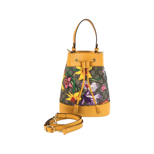 GUCCI Shoulder Bag 550621 GG Supreme Canvas multicolor GG Flora Small Bucket