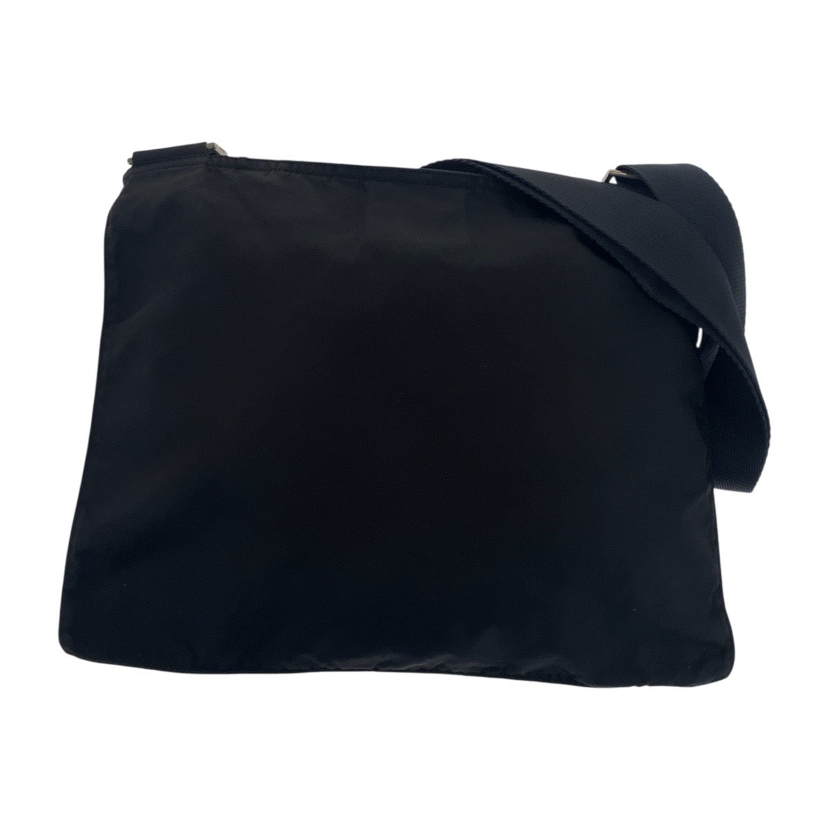 PRADA Shoulder Bag Nylon Black SilverMetal Test Triangle With logo - Style 7
